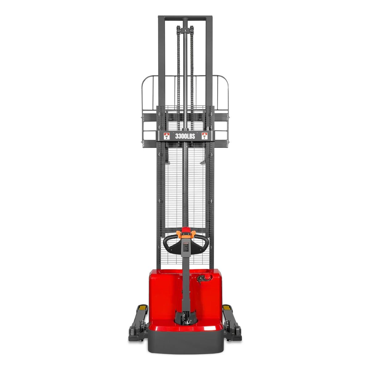 3300lbs Electric Straddle Stacker, 138" Lift, Adjustable Legs & Forks, F33-138SLA - view 31