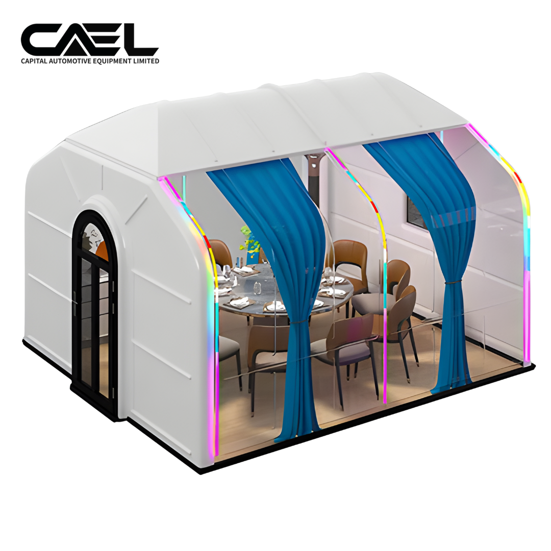 CAEL Tiny House en Plaques Pleines PC – Cabane Préfabriquée Transparente