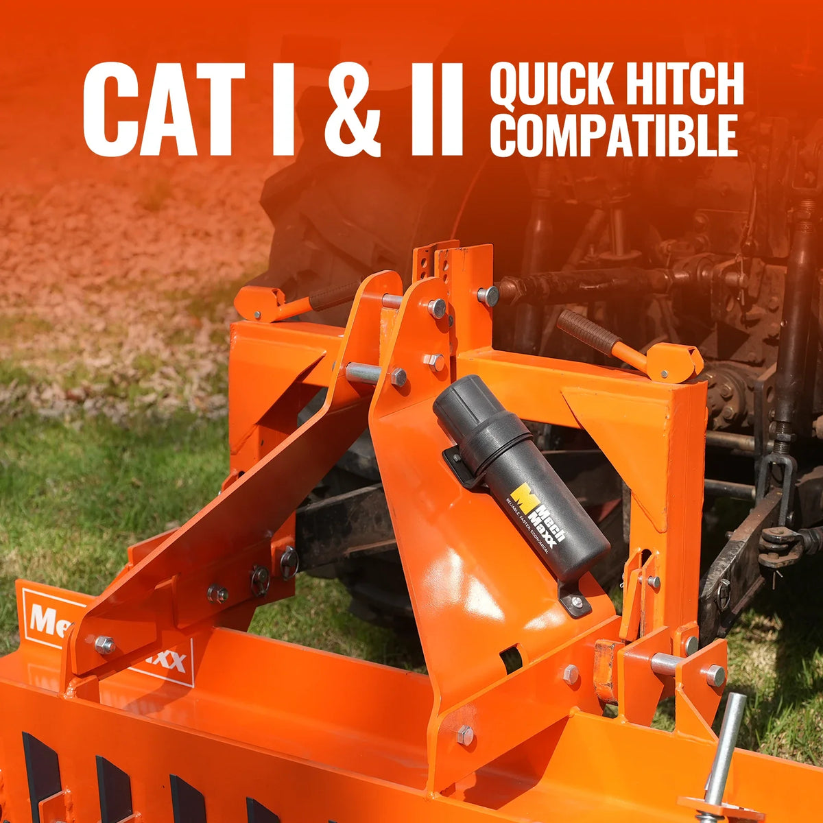 60" Heavy Duty Soil Pulverizer, Double Spiked Roller, 21 Shanks, Category 1 and 2, 3 Point Hitch Tractor Attac - view 7