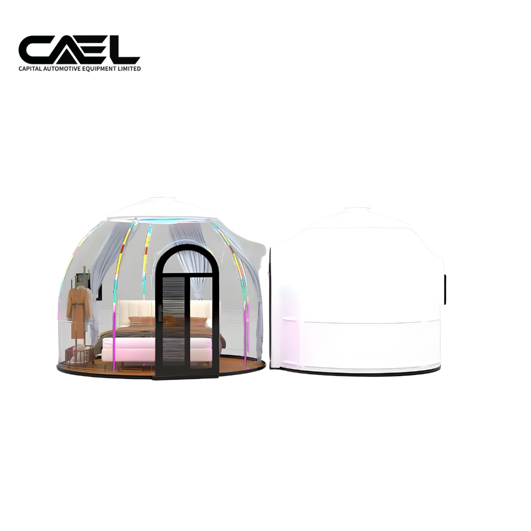 CAEL DDH-LX Double Dome House – Transparent Glamping Cabin, 16–24 m²
