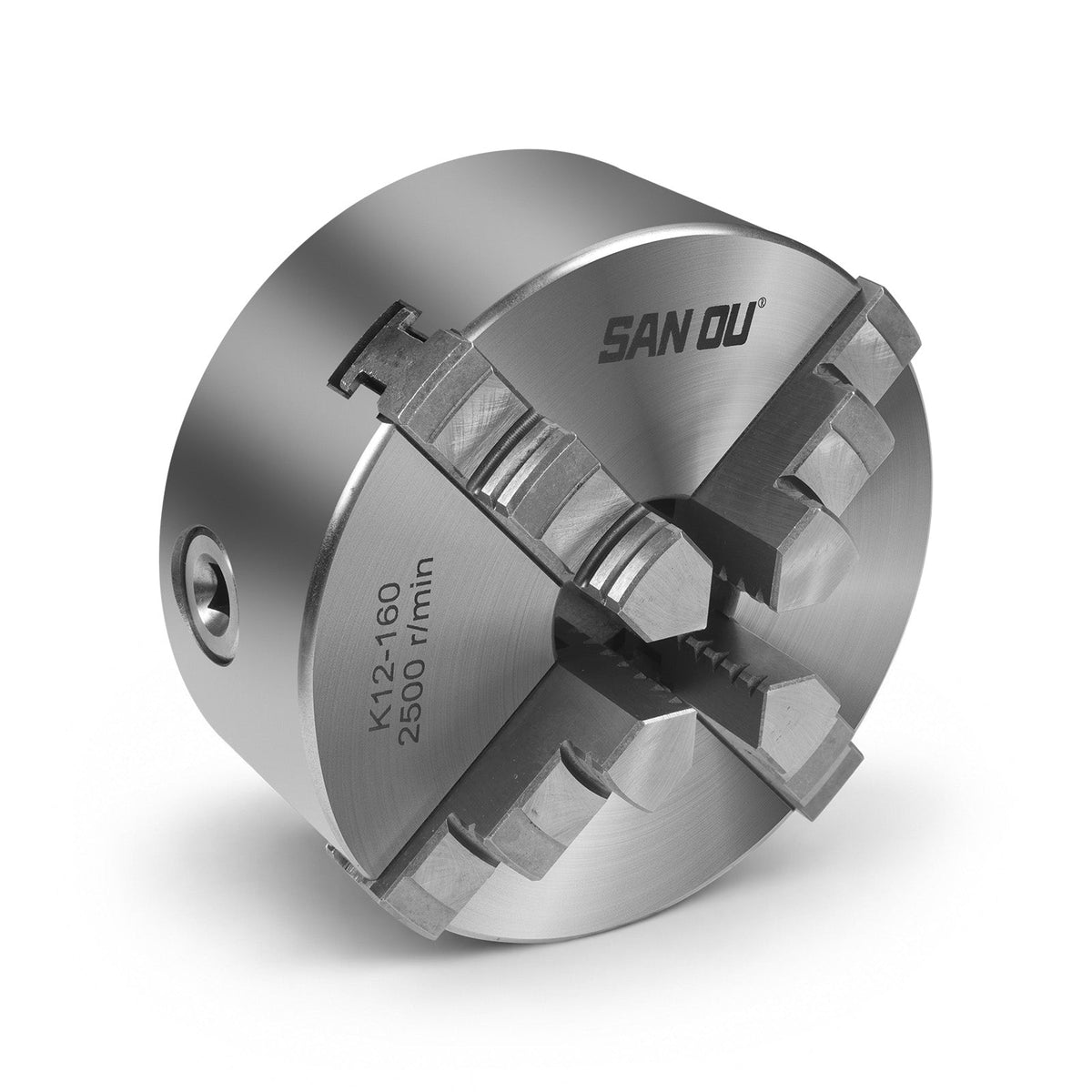 5 in 4-Jaw Lathe Chuck K12-160mm for Metal Lathe (SKU: 500007, 500008, 500102)