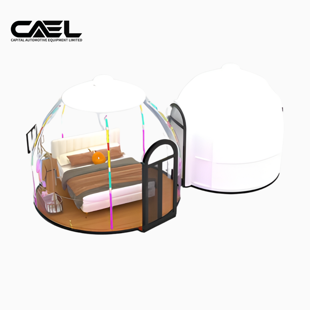 CAEL DDH-LX Double Dome House – Transparent Glamping Cabin, 16–24 m²