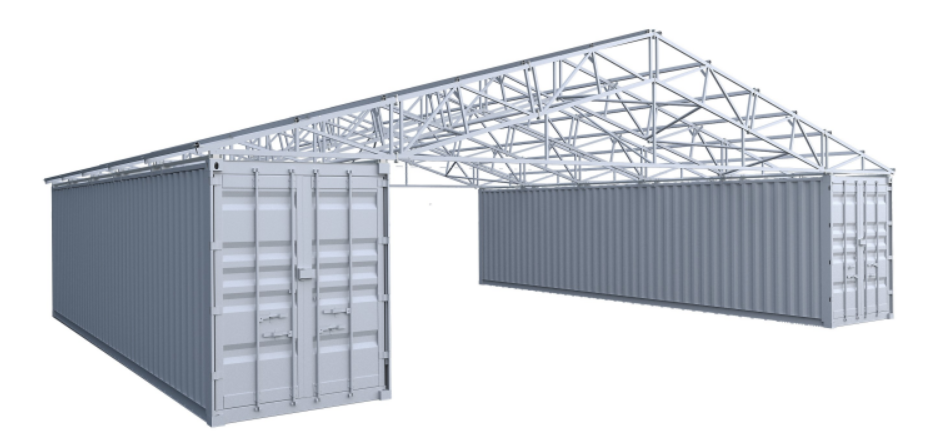 CAEL MC504008P Kit de toiture pour conteneurs – portée de 50 ft, 2 000 sq ft