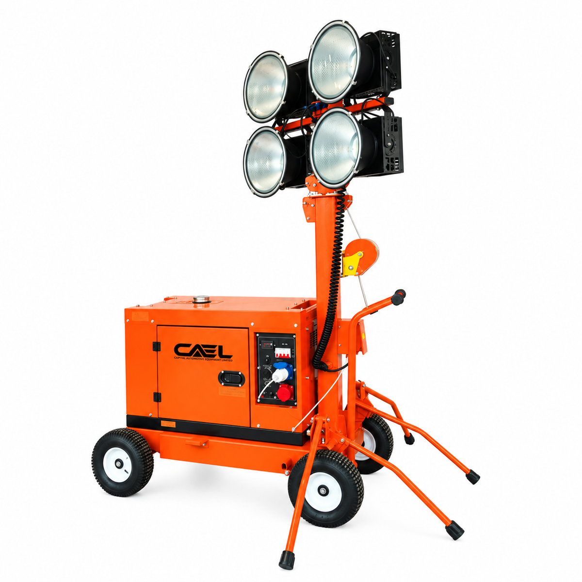 CAEL LTW550 LED-Lichtmast – 4 x 200 W, 4,5 m Teleskopmast