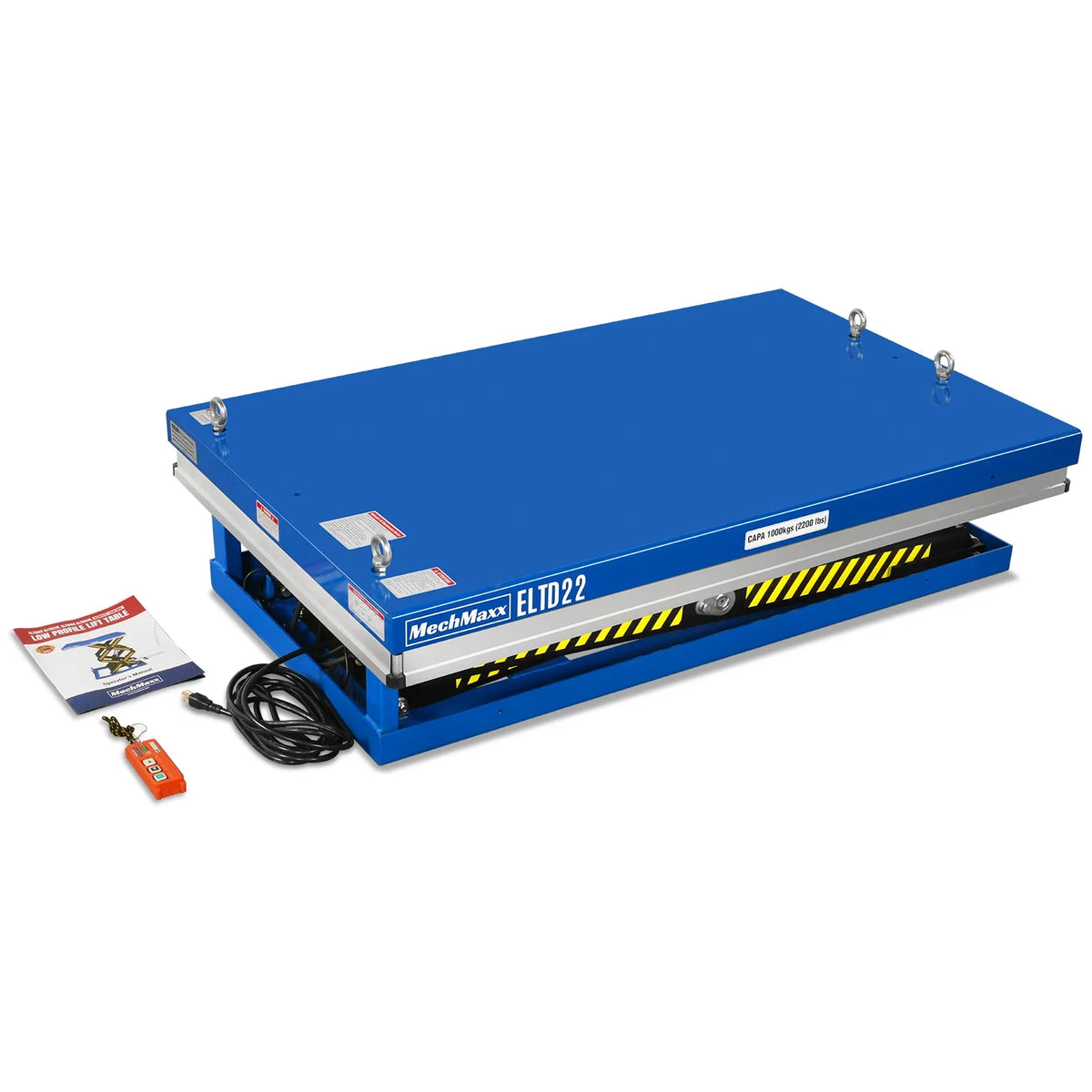 Wireless Remote Control Double Scissor Electric Hydraulic Lift Table, 2200lb Capacity, 51.2" x 32.3" Platform, - view 10
