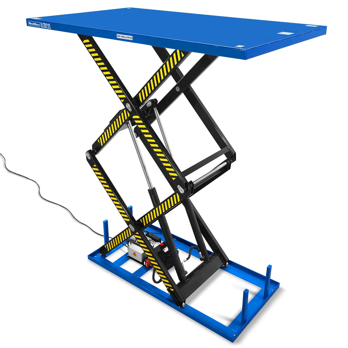 Wireless Remote Control Double Scissor Electric Hydraulic Lift Table, 2200lb Capacity, 86.6" x 51.2" Large Pla - view 6
