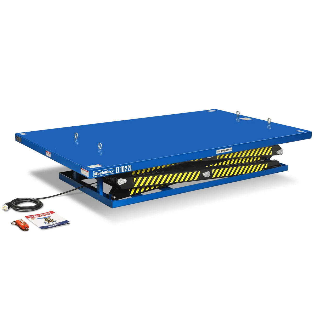 Wireless Remote Control Double Scissor Electric Hydraulic Lift Table, 2200lb Capacity, 86.6" x 51.2" Large Pla - view 12