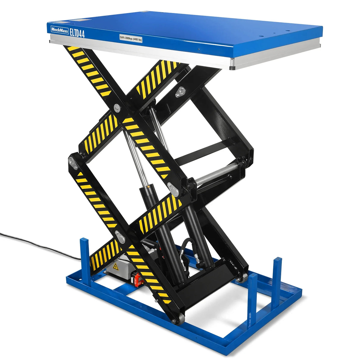 Wireless Remote Control Double Scissor Electric Hydraulic Lift Table, 4400lb Capacity, 51.2" x 33.5" Platform, - view 10