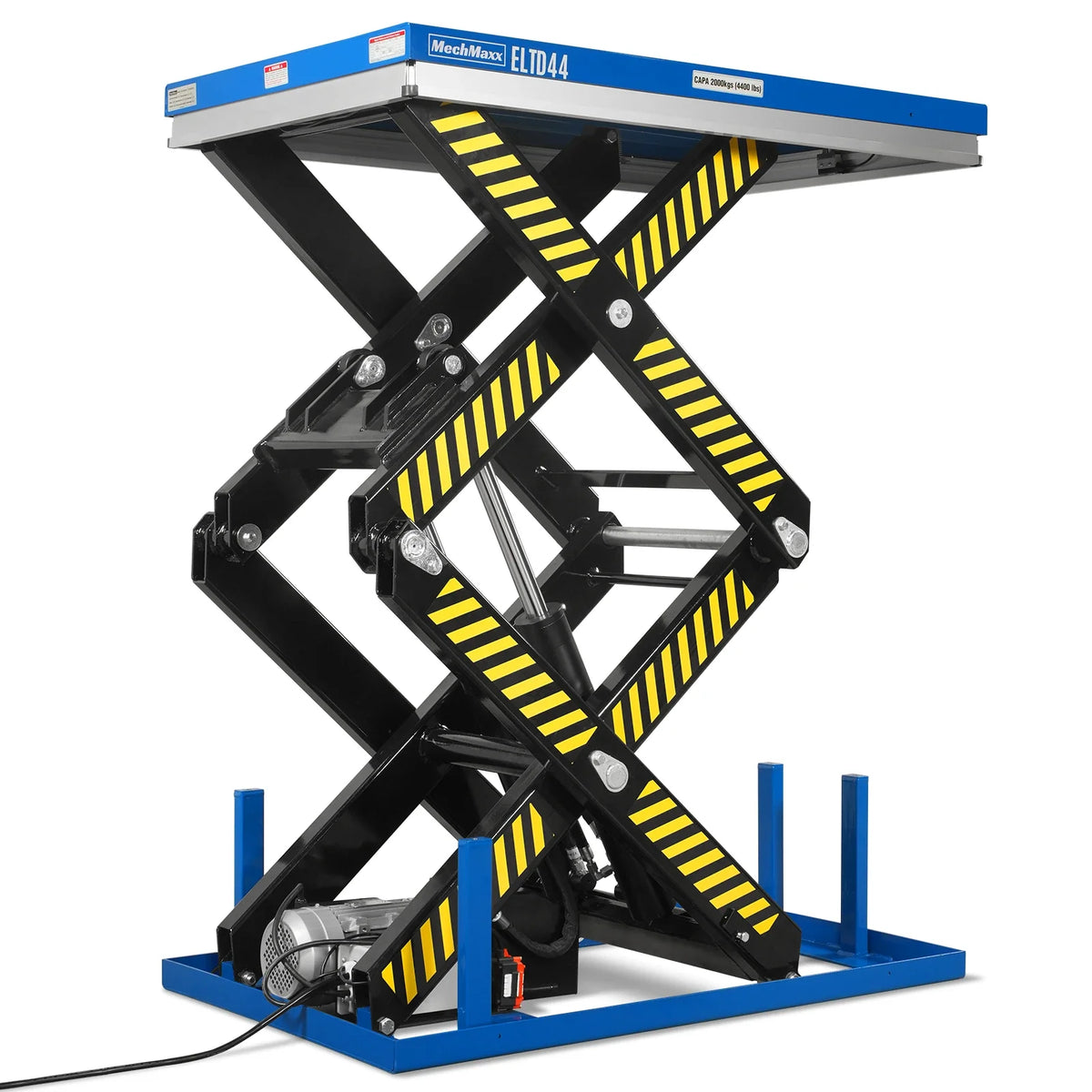 Wireless Remote Control Double Scissor Electric Hydraulic Lift Table, 4400lb Capacity, 51.2" x 33.5" Platform, - view 9