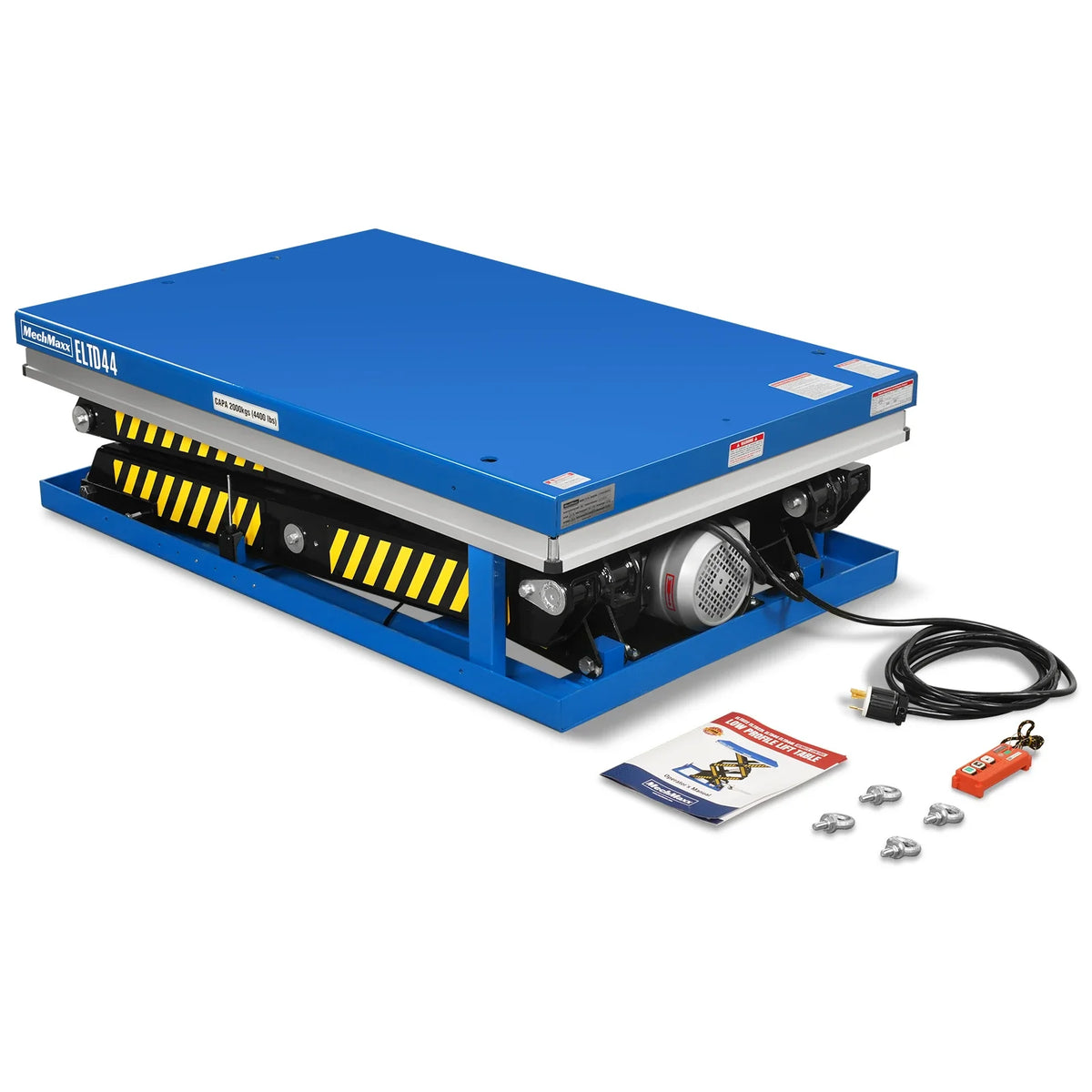 Wireless Remote Control Double Scissor Electric Hydraulic Lift Table, 4400lb Capacity, 51.2" x 33.5" Platform, - view 16