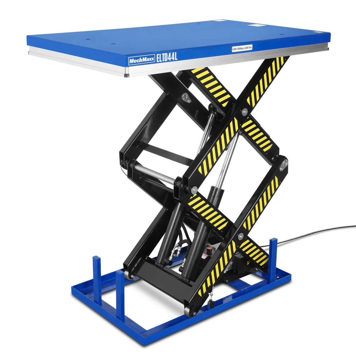 Wireless Remote Control Double Scissor Electric Hydraulic Lift Table, 4400lb Capacity, 63" x 39.4" Large Platf