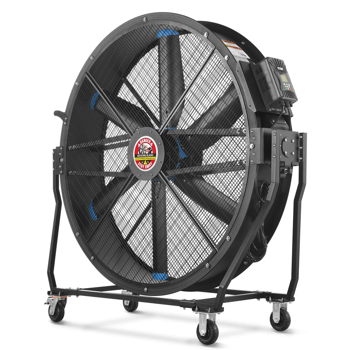 59 in Portable Industrial Fan with Variable High-Efficiency PMSM Motor, Tiltable Mobile High Volume Floor Fan, - view 25