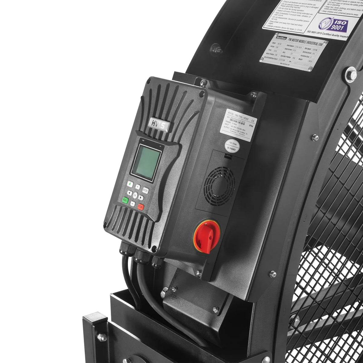 59 in Portable Industrial Fan with Variable High-Efficiency PMSM Motor, Tiltable Mobile High Volume Floor Fan, - view 16