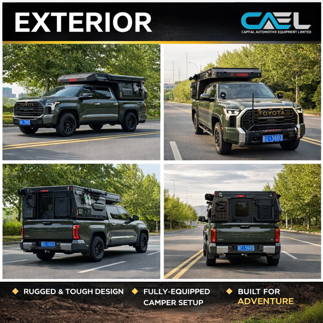 CAEL Camping-car relevable pour pick-up – carrosserie aluminium, levage manuel