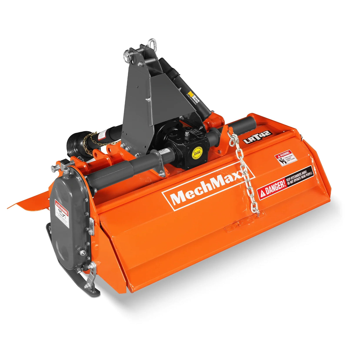 42 in Rotary Tiller, 3 Point Hitch Cat.1, Chain Drive, PTO Shaft Included with Shear Bolt, 15-35 HP, LRT42