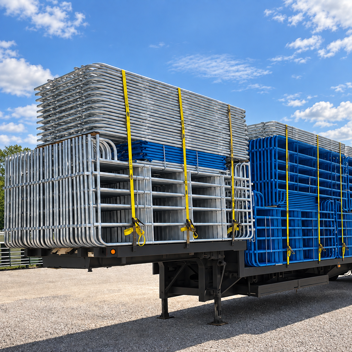 Panneau de corral CAEL Brute – bois traité autoclave et cadre acier