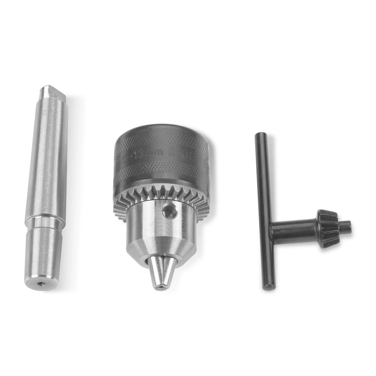 Drill chuck arbor MT2-B16, with Drilling head 1,5 - 13 mm, B16 (SKU 500003, 500004, 500005, 500006)