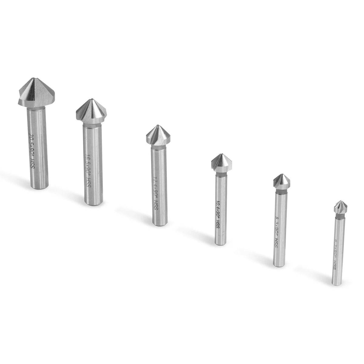HSS Countersinks Set of 6 Pcs, 6,3 - 20,5 mm, 90° (SKU 500200, 500201, 500202, 500203, 500204, 500205) - view 2