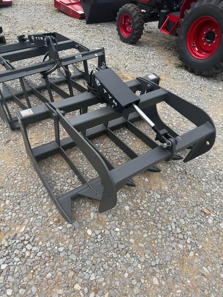 48" Single Cylinder Root Grapple, Skid Steer Style Quick Attach - view 2