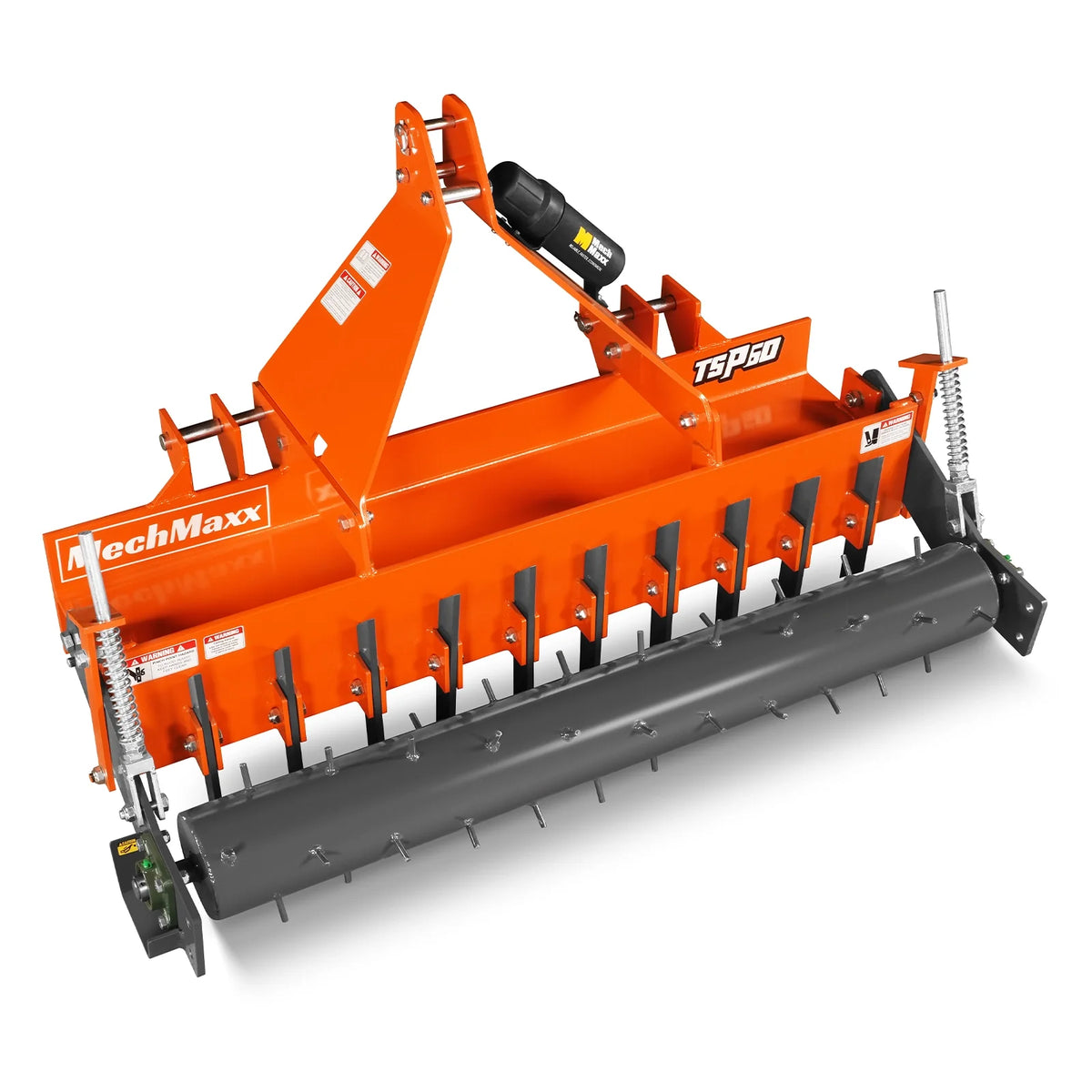 60" Heavy Duty Soil Pulverizer, Single Spiked Roller, 21 Shanks, Category 1 and 2, 3 Point Hitch Tractor Attac - view 16