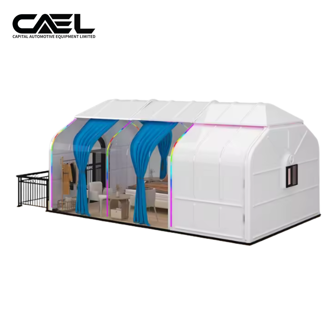 CAEL Tiny House en Plaques Pleines PC – Cabane Préfabriquée Transparente