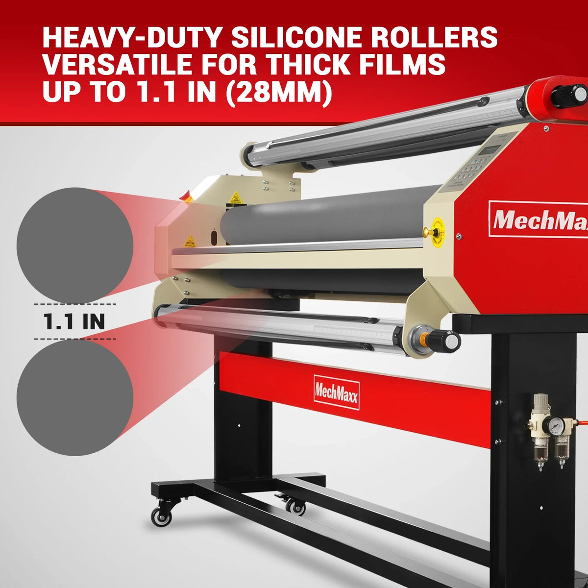 65 in Wide Format Pneumatic Laminator, 4 Trimmers, 40 ft/min, Infrared Heating, 1700-B2RED (Air Compressor Not - view 5