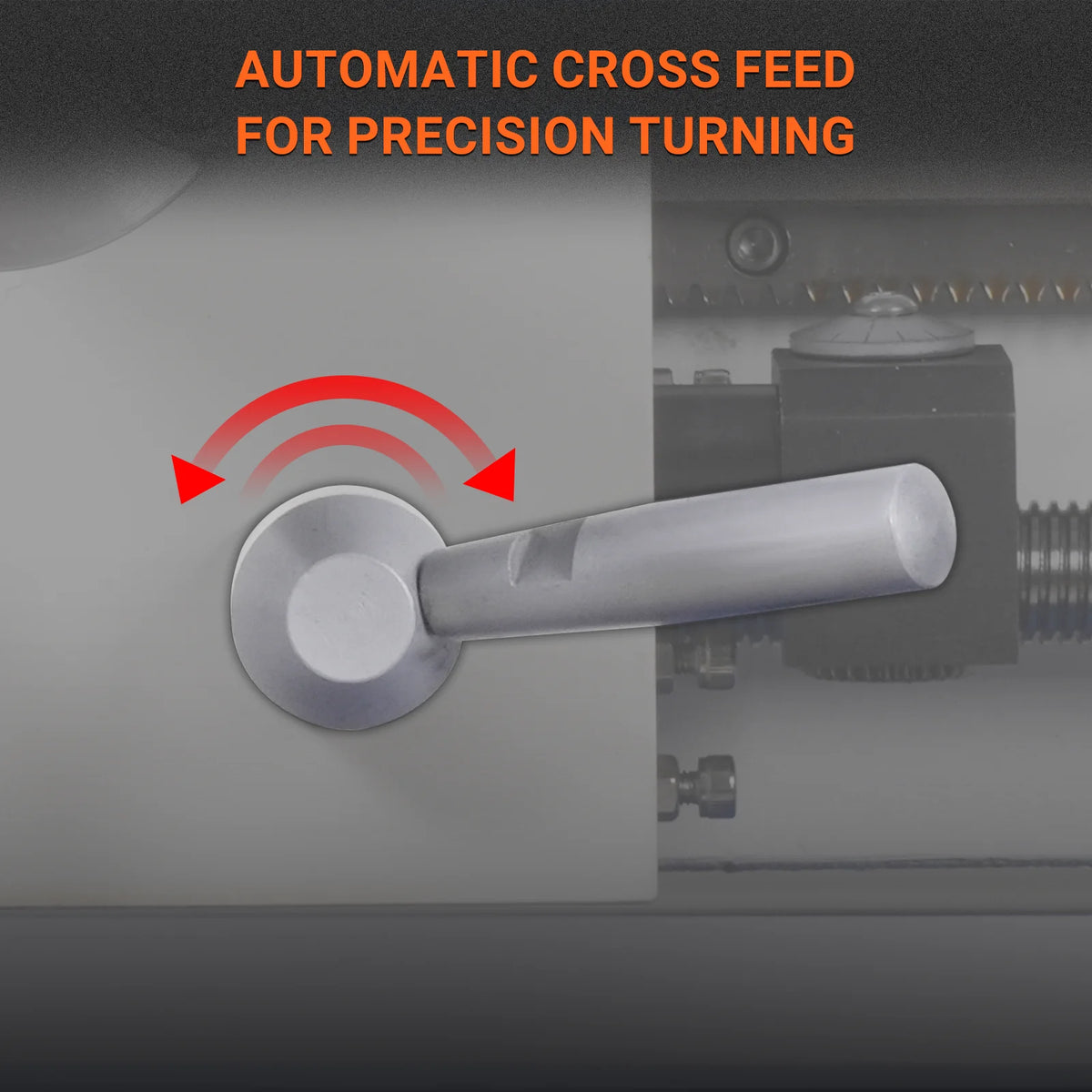 8 x 16 in Mini Metal Lathe, 1.5 in Spindle Bore, 1.5 HP Brushless Motor, 0-2500 RPM Variable Speed, Benchtop - view 10