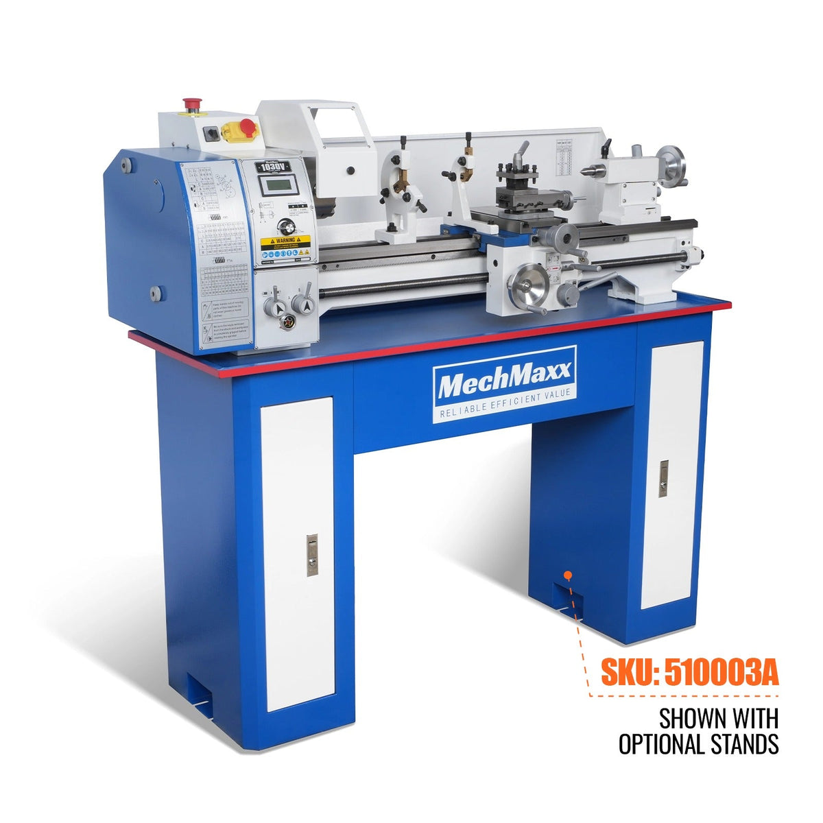 10 x 30 in Metal Lathe, 1.5 in Spindle Bore, Brushless Motor, 0-2000 RPM Variable Speed, Benchtop - view 2