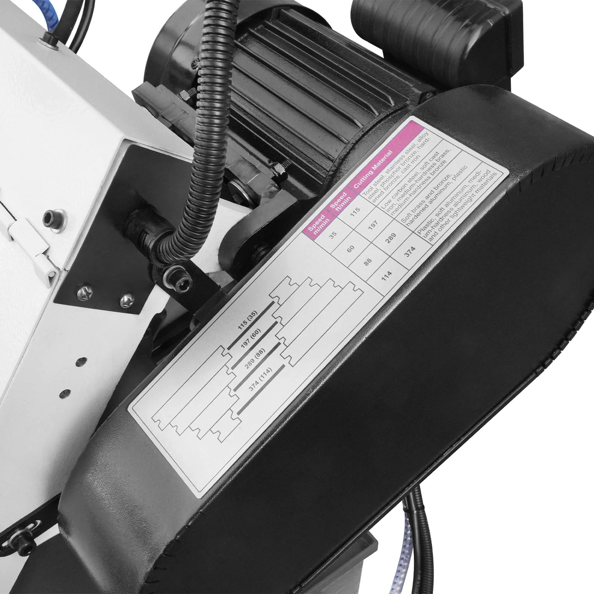 MechMaxx Metal Cutting Band Saw, 10 in Horizontal, 2 HP 220V, 0-45 Degree Mitering, Hydraulic Down Feed, Coola - view 26