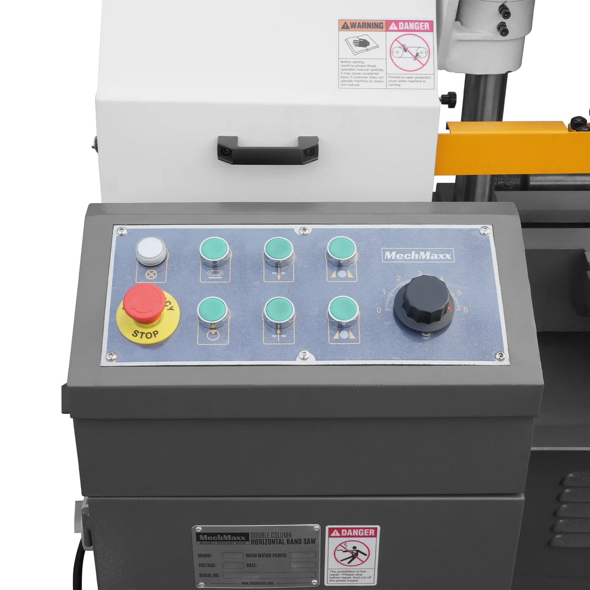 8 in Double Column Horizontal Metal Cutting Band Saw, 7-7/8 x 7-7/8 in Capacity, Hydraulic Feed, Coolant Syste - view 26