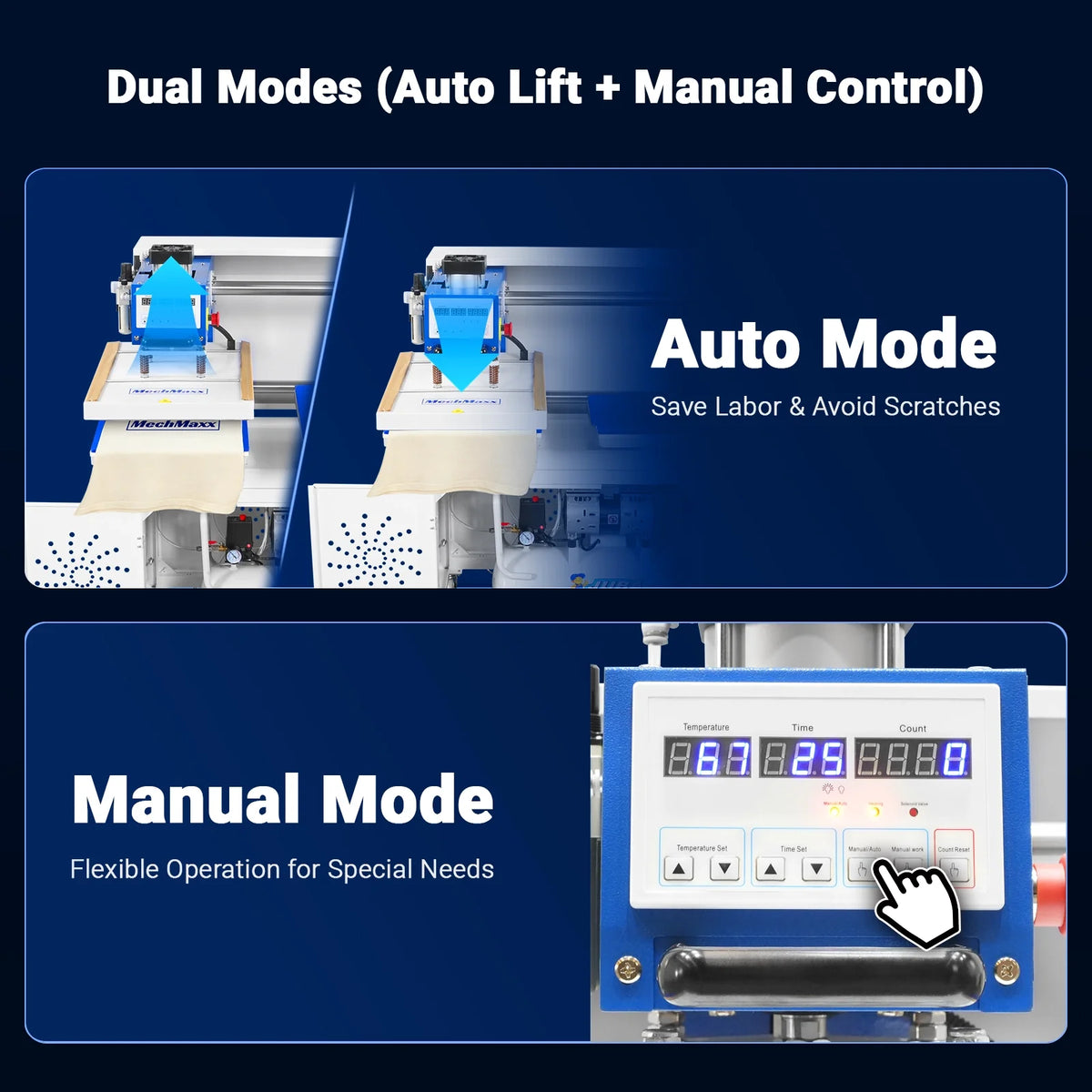 16x24 Inch Commercial Pneumatic Dual Platen Heat Press - Auto Lift Sublimation Transfer Machine with Storage B - view 10