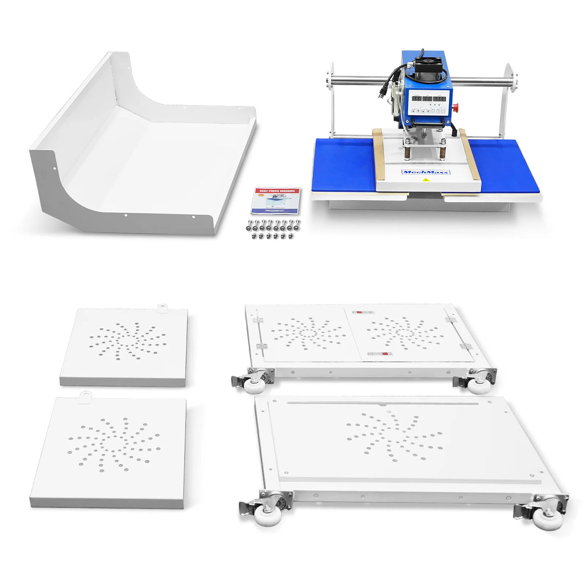 16x24 Inch Commercial Pneumatic Dual Platen Heat Press - Auto Lift Sublimation Transfer Machine with Storage B - view 16