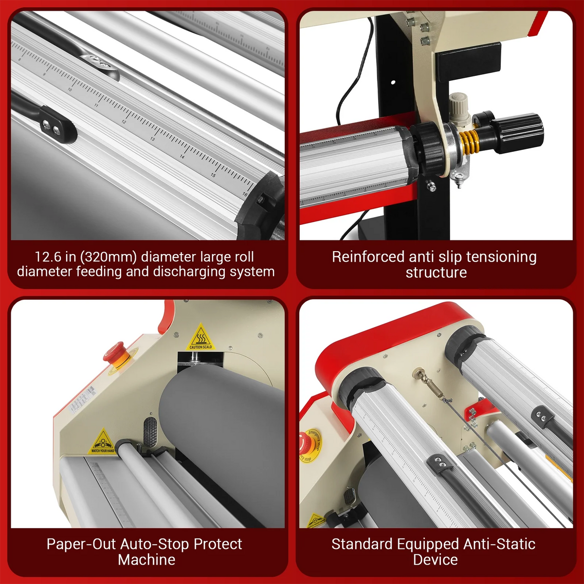 65 in Wide Format Pneumatic Laminator, 4 Trimmers, 40 ft/min, Infrared Heating, 1700-B1RED (Air Compressor Not - view 9