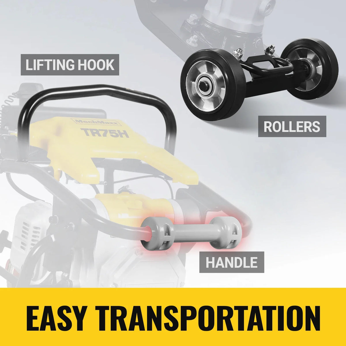 Honda GXR120 Tamping Rammer with Wheel Kit, 3150 lb Impact Force Jumping Jack Tamper Compactor for Soil, Grave - view 8