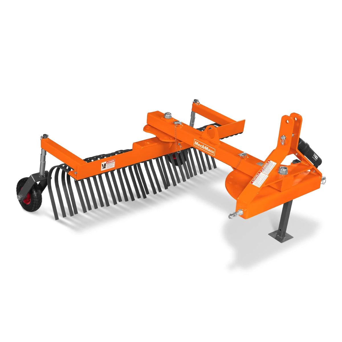 60" Offset Landscape Rake with Bolt-on Wheels & 30 Tines 3 Point Hitch Tractor Attachment, LRA60W - view 8