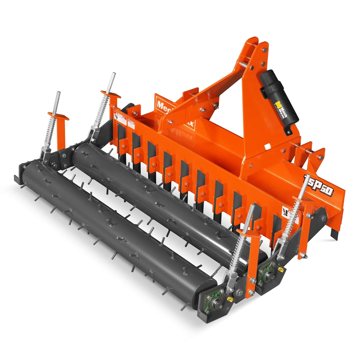 60" Heavy Duty Soil Pulverizer, Double Spiked Roller, 21 Shanks, Category 1 and 2, 3 Point Hitch Tractor Attac - view 15