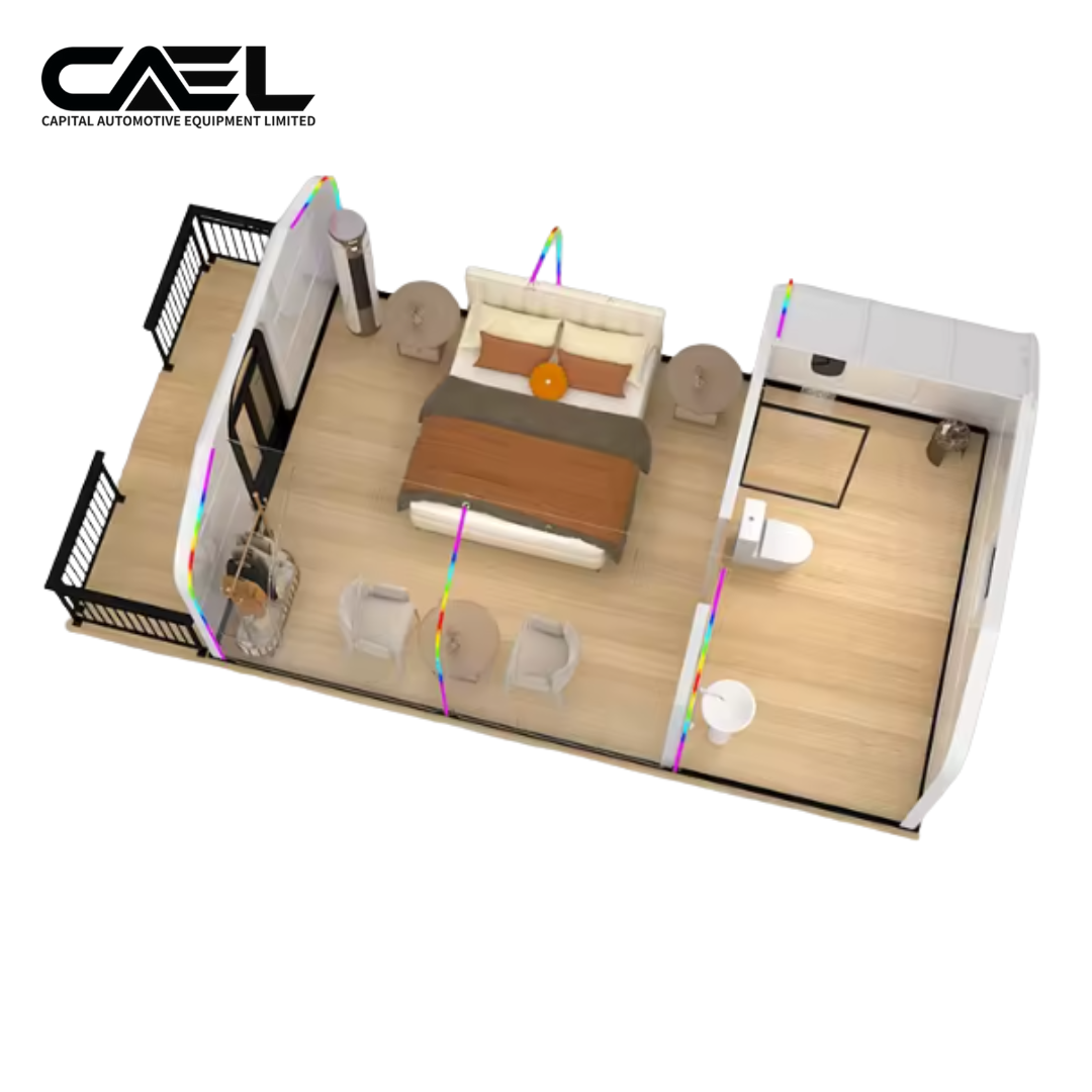 CAEL Tiny House en Plaques Pleines PC – Cabane Préfabriquée Transparente