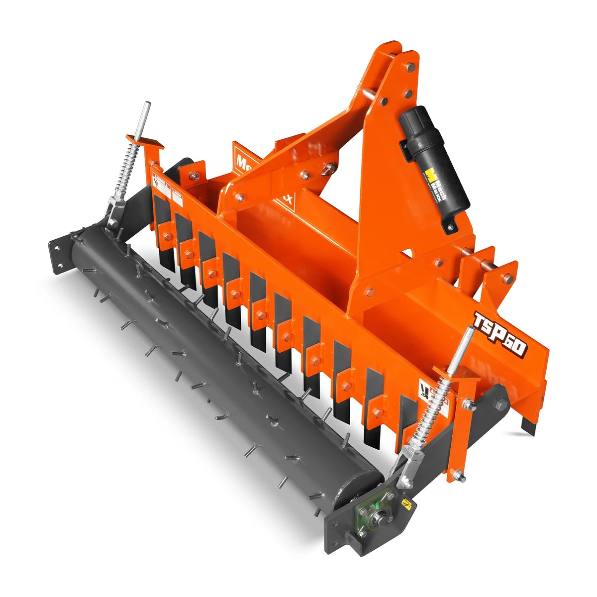 60" Heavy Duty Soil Pulverizer, Single Spiked Roller, 21 Shanks, Category 1 and 2, 3 Point Hitch Tractor Attac - view 14