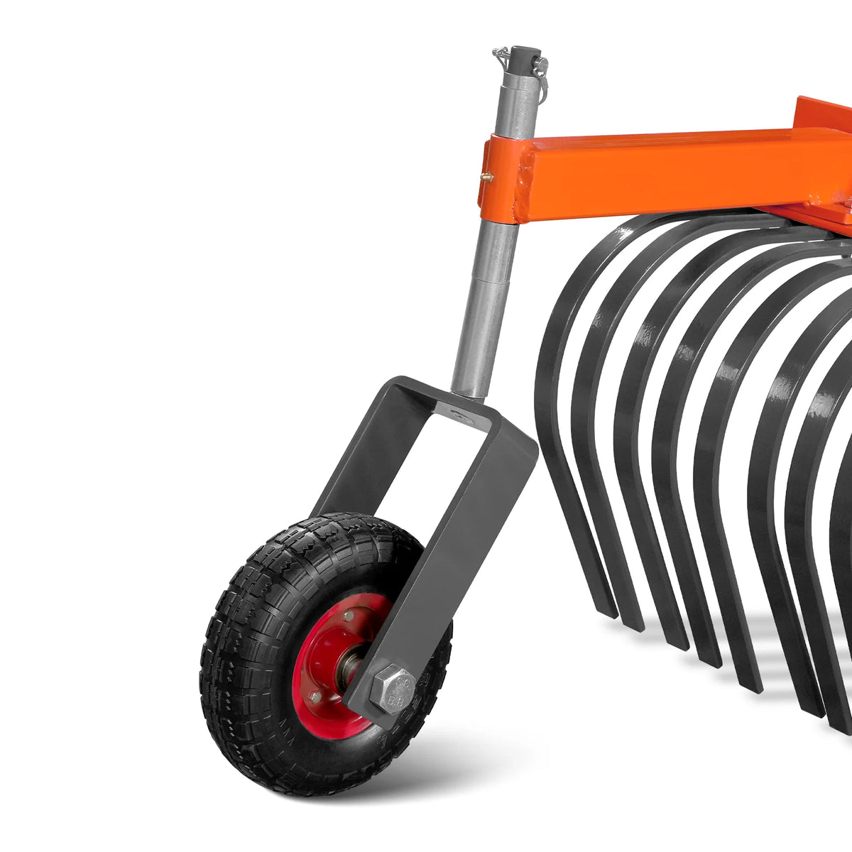 60" Offset Landscape Rake with Bolt-on Wheels & 30 Tines 3 Point Hitch Tractor Attachment, LRA60W - view 2