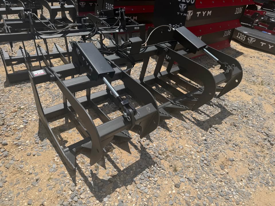 72" Dual Cylinder Root Grapple, Skid Steer Style Quick Attach - view 2