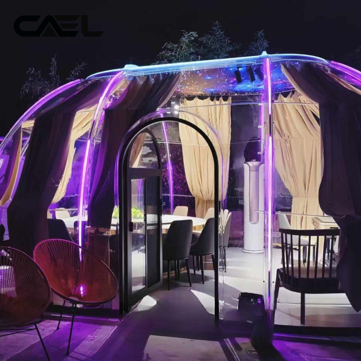 CAEL OCH-01 Maison Capsule Ovale Préfabriquée – Cabane PC Transparente