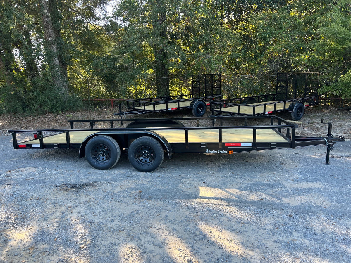 83 x 18 Tube Top Tandem Utility Trailer with 5 FT Slide-In Ramps - view 2