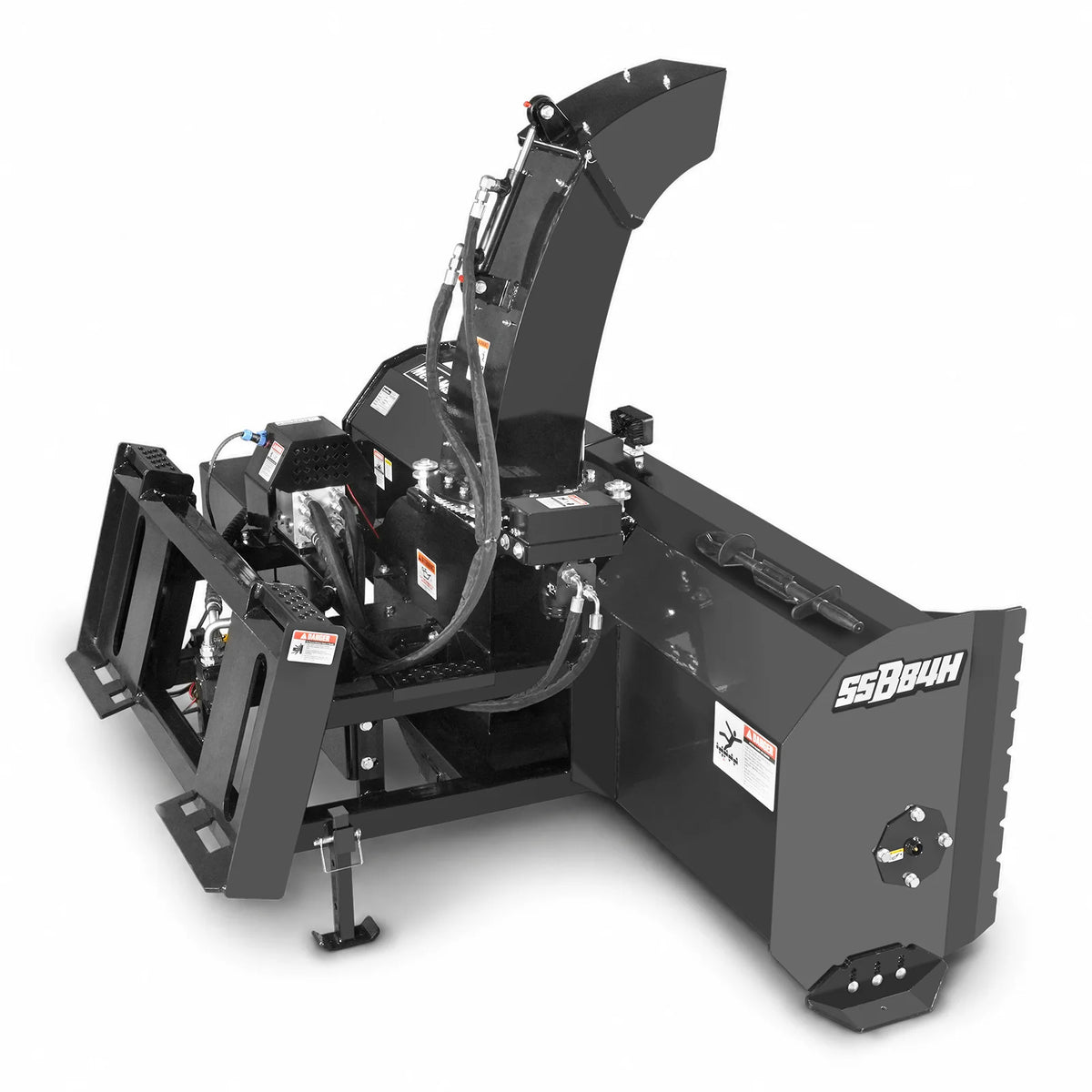 84" Hydraulic Skid Steer Snow Blower, 16–24 GPM, Hydraulic Chute Rotator & Deflector, 24" Impeller, SSB84H - view 11