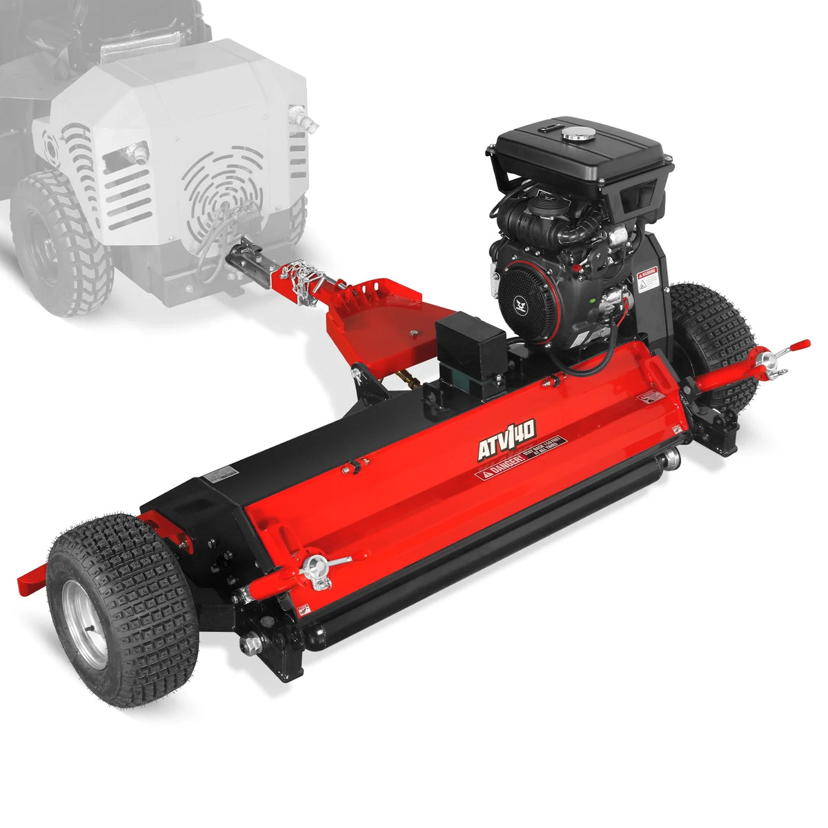 MechMaxx 55" Tow-Behind ATV Offset Flail Mower, 23HP 679cc E-start Gas Engine Powered; Adjustable Mowing Heigh - view 9