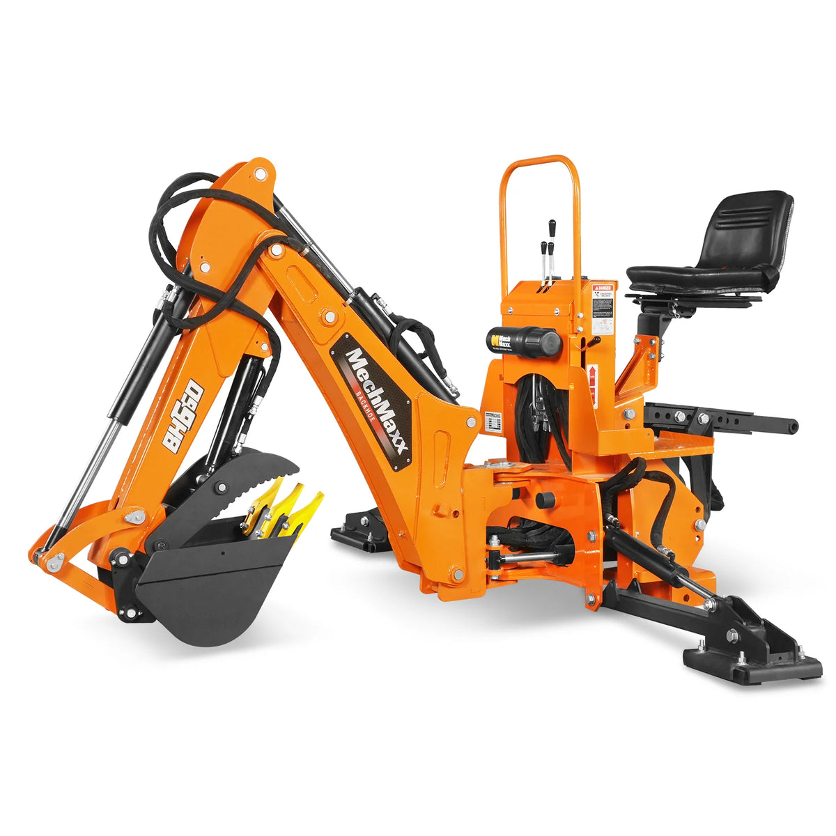 7' Tractor Backhoe Attachment, Hydraulic Thumb, 12" Bucket, ISO/SAE Controls, Cat. 1, 15-50 HP, BH660H - view 26