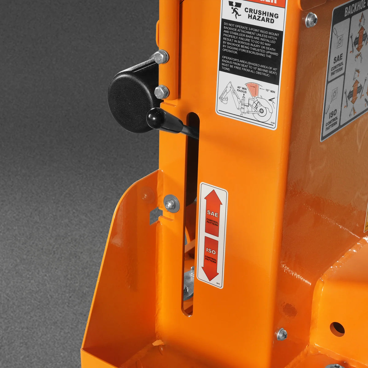 9' Tractor Backhoe Attachment, Mechanical Thumb, 15" Bucket, ISO/SAE Controls, Cat. 1 & 2, 25-100 HP, BH860M - view 9