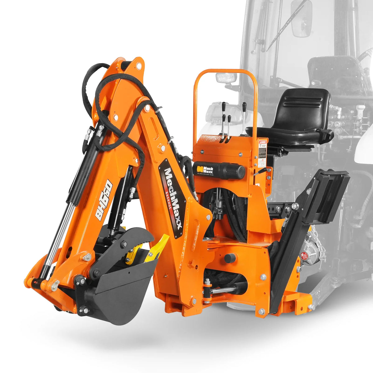7' Tractor Backhoe Attachment, Hydraulic Thumb, 12" Bucket, ISO/SAE Controls, Cat. 1, 15-50 HP, BH660H - view 20