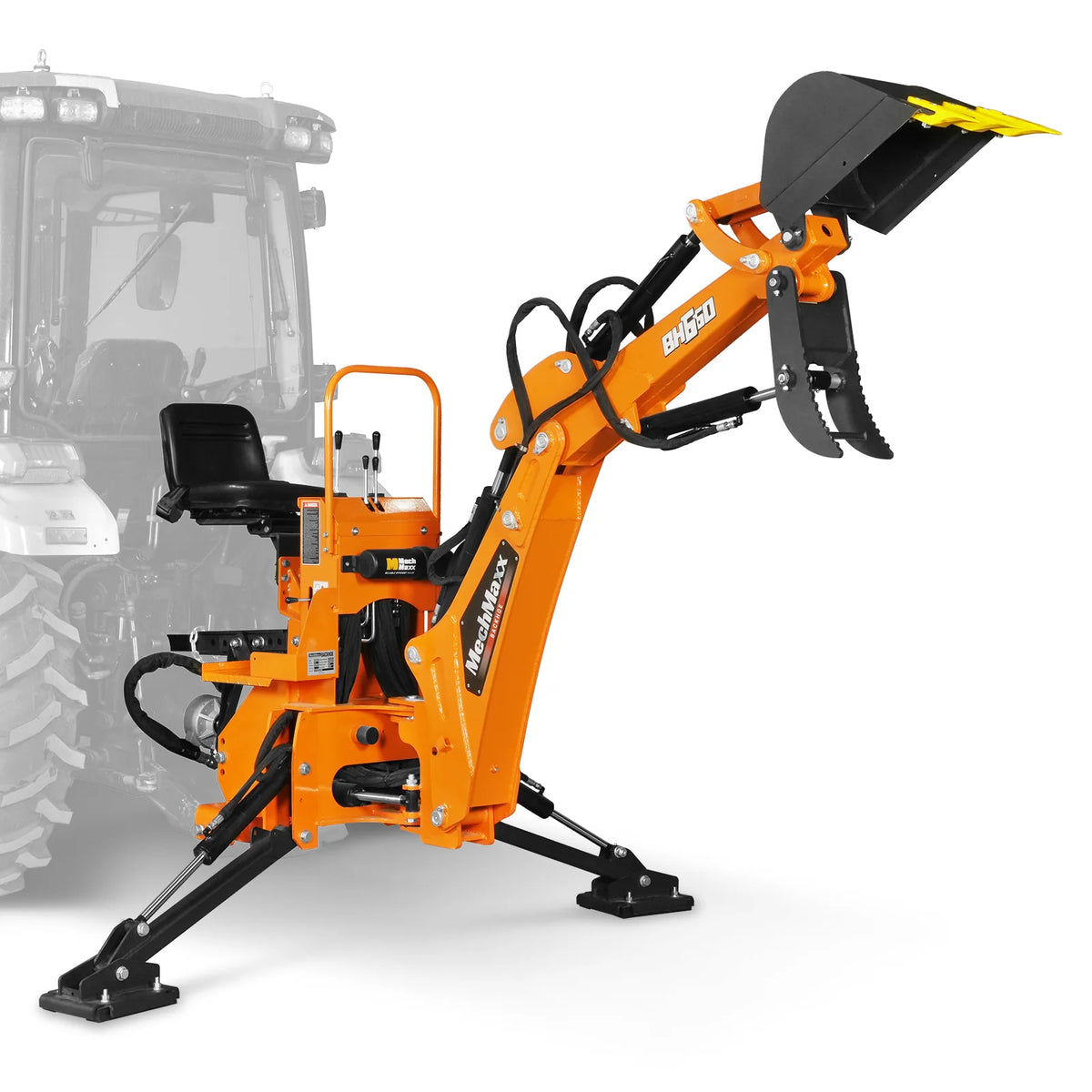 7' Tractor Backhoe Attachment, Hydraulic Thumb, 12" Bucket, ISO/SAE Controls, Cat. 1, 15-50 HP, BH660H - view 21