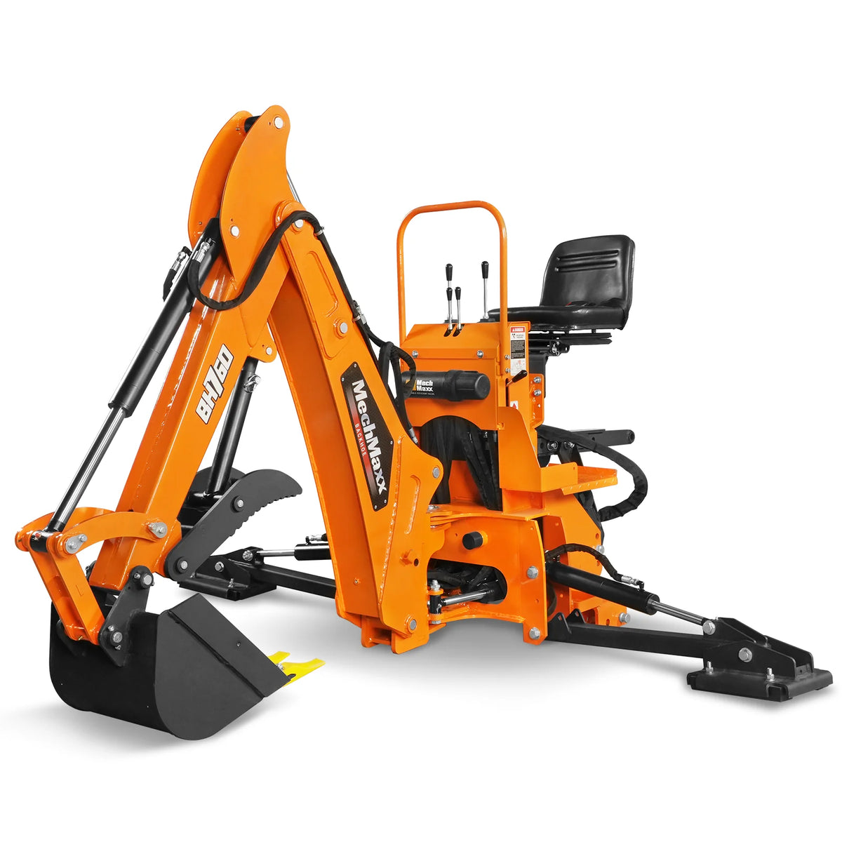 8' Tractor Backhoe Attachment, Mechanical Thumb, 15" Bucket, ISO/SAE Controls, Cat. 1 & 2, 20-100 HP, BH760M - view 25