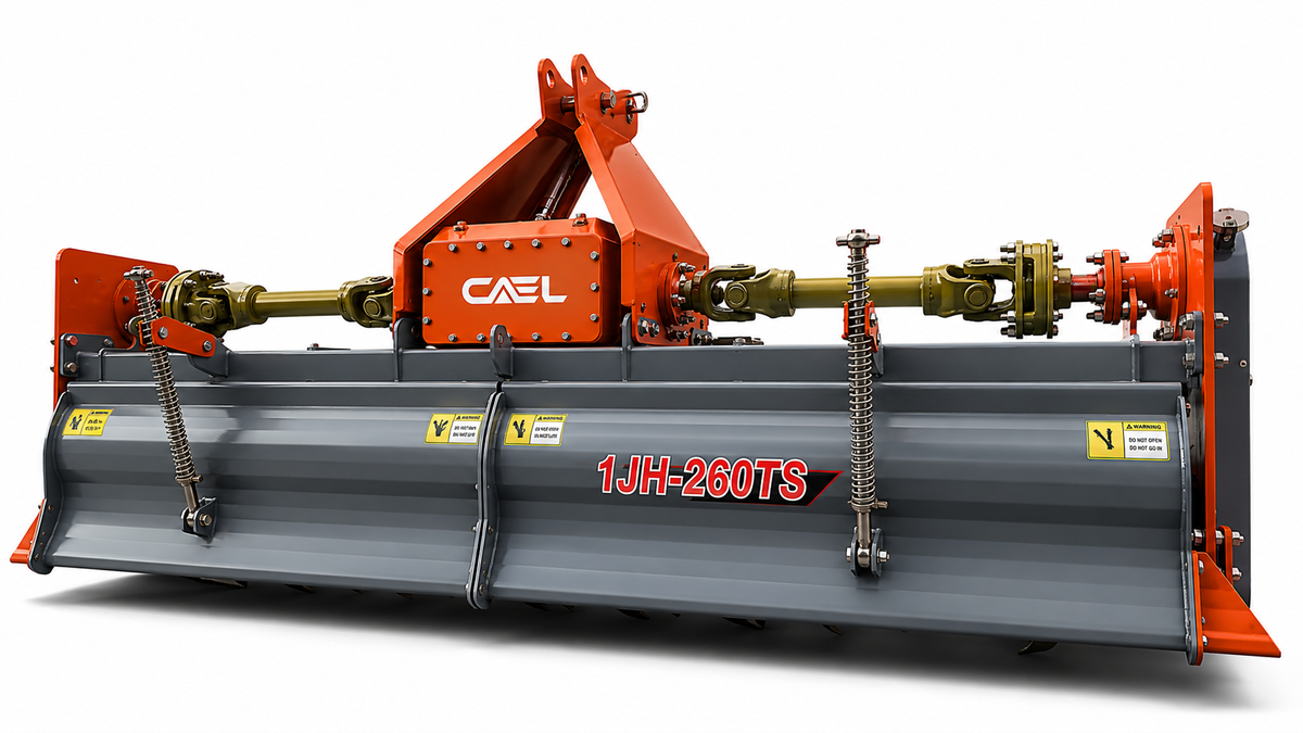 CAEL 1JH-260TS Rotavator robuste – 260 cm pour tracteurs de 100–140 ch